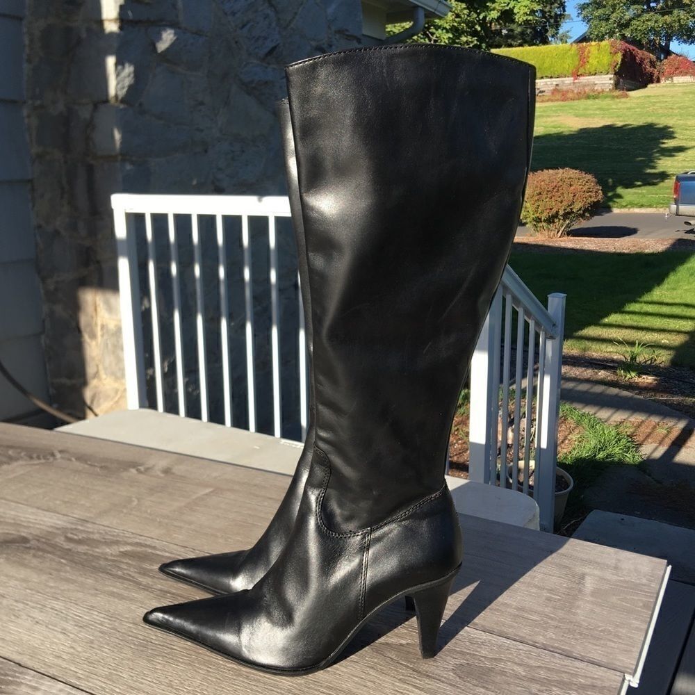 Massimo Vene Black high heel calf boots